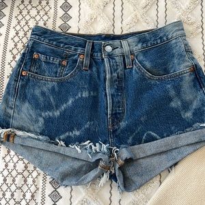 Levi 501 Denim Shorts, dark/medium washed effect